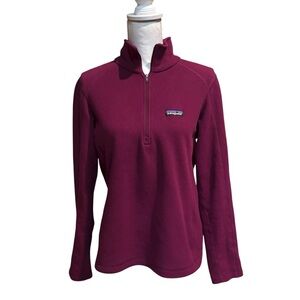 Patagonia Women’s Lightweight Fleece 1/4 Zip Pullover Magenta Berry‎ Size Medium